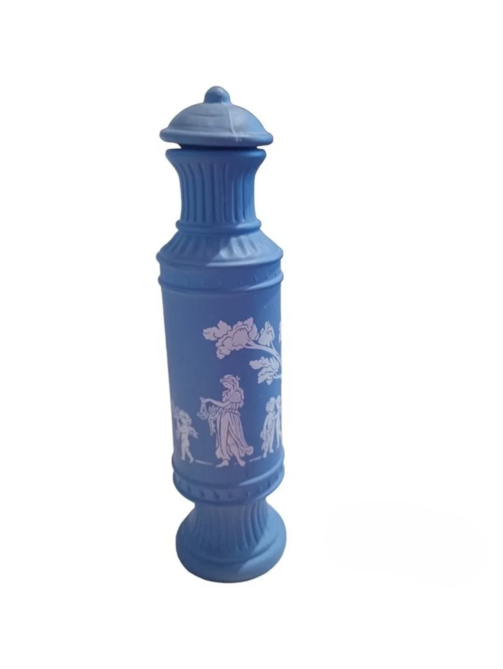 Avon Avonshire Blue Canister Empty Field Flowers Cologne Bottle